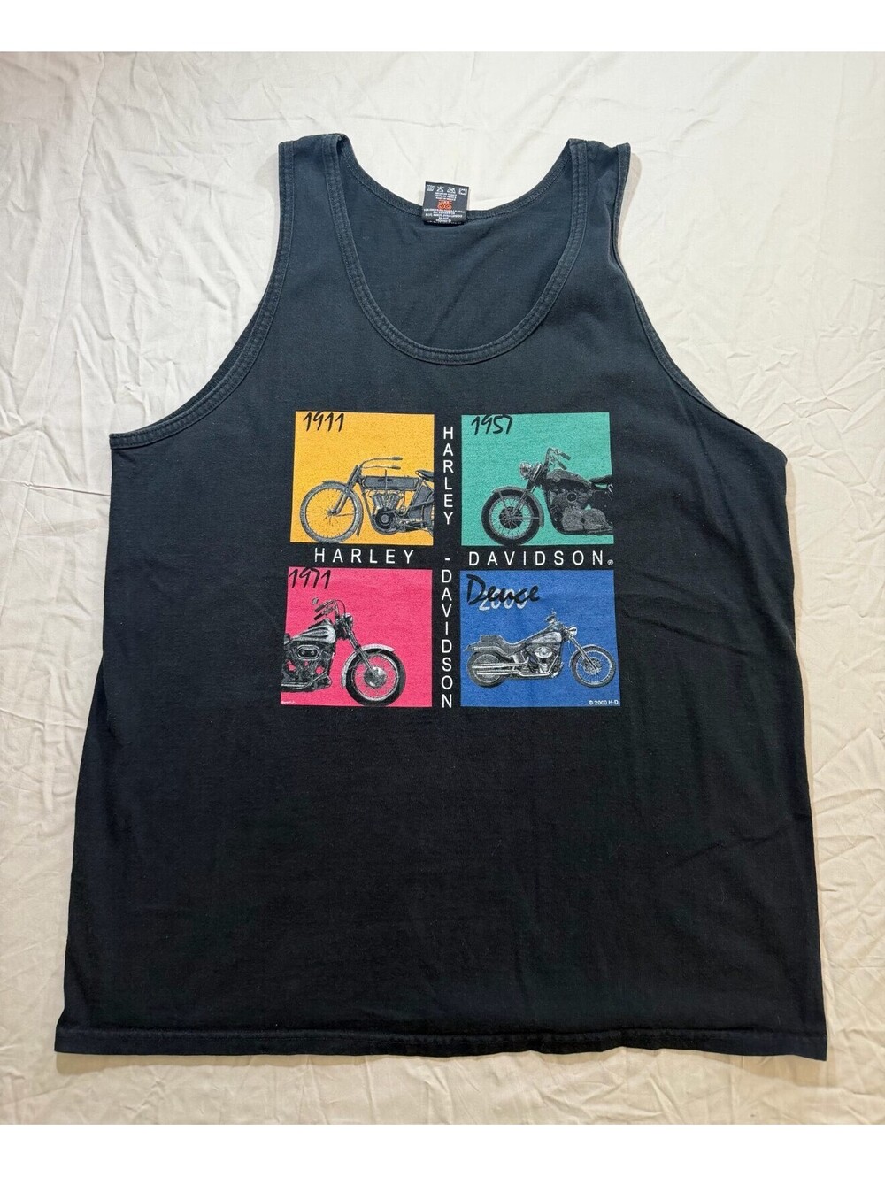 Vintage 2000 Harley Davidson Cancun Mexico Tank Top Men’s XL Black Motorcycle